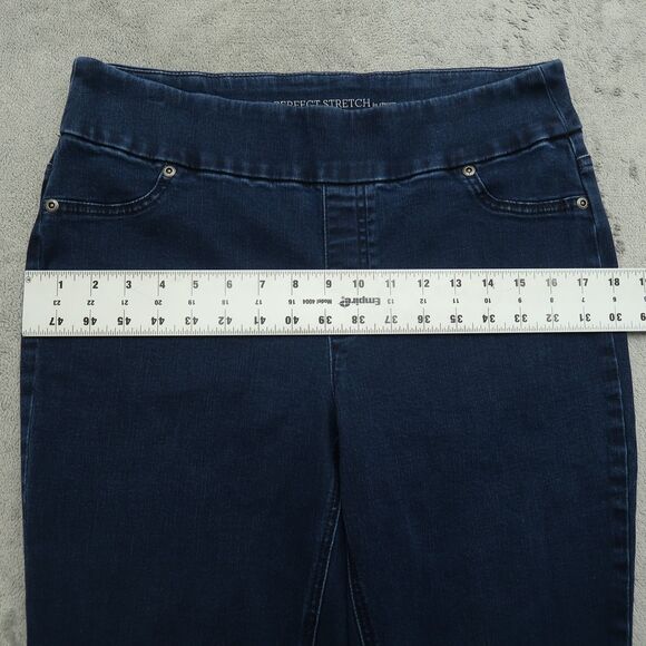Chico's Jeans Women's Size 0.5 US-6 Blue Mid-Rise Pull On Skinny 26" Inseam - Picture 7 of 15